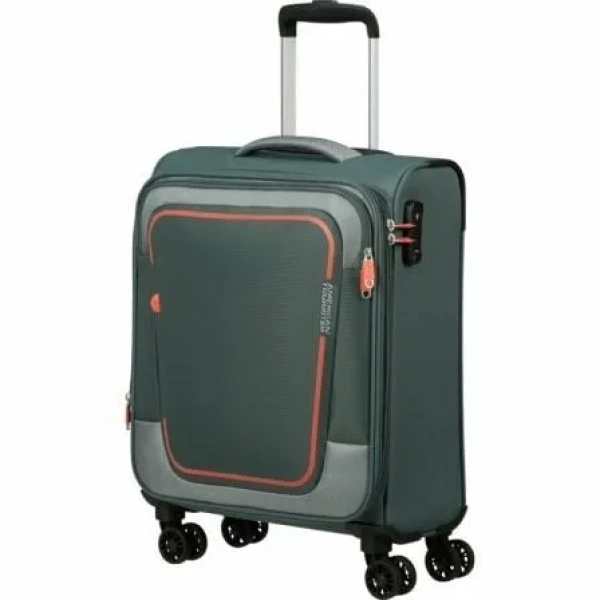 Maleta de Cabina American Tourister Pulsonic Spinner 55cm/ 55x40x23cm/ 4 Ruedas/ Verde Bosque Oscuro - Imagen 2