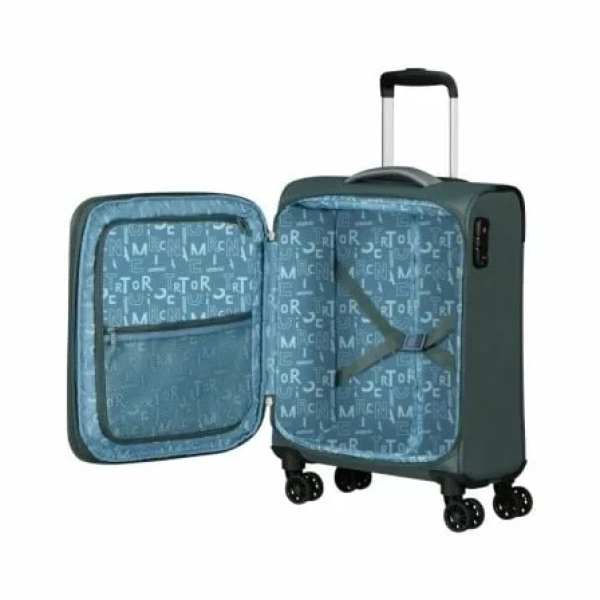 Maleta de Cabina American Tourister Pulsonic Spinner 55cm/ 55x40x23cm/ 4 Ruedas/ Verde Bosque Oscuro - Imagen 3
