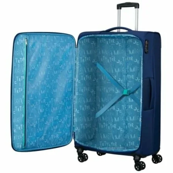 Maleta de Cabina American Tourister Sea Seeker Spinner 80cm/ 80x47.5x28.5cm/ 4 Ruedas/ Marino Combate - Imagen 3