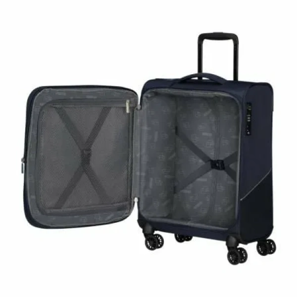 Maleta de Cabina American Tourister SummerRide Spinner 55cm/ 55x40x23cm/ 4 Ruedas/ Azul Marino - Imagen 3