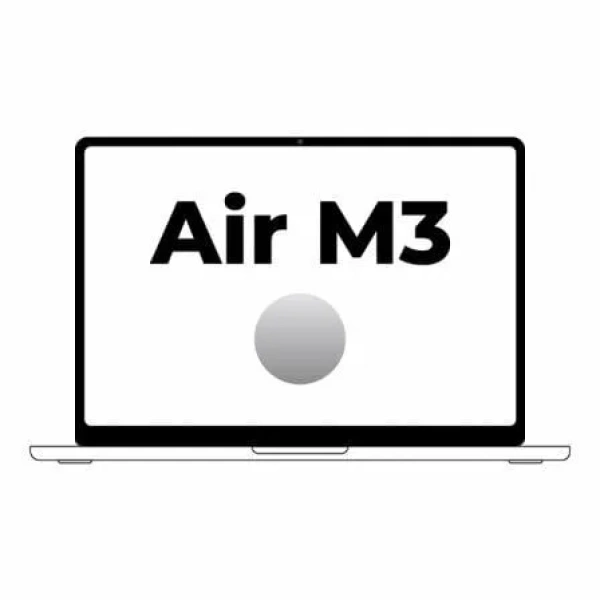 Apple Macbook Air 15" / M3 8-Core CPU/ 8Gb/ 256Gb SSD/ 10-Core GPU/ Plata