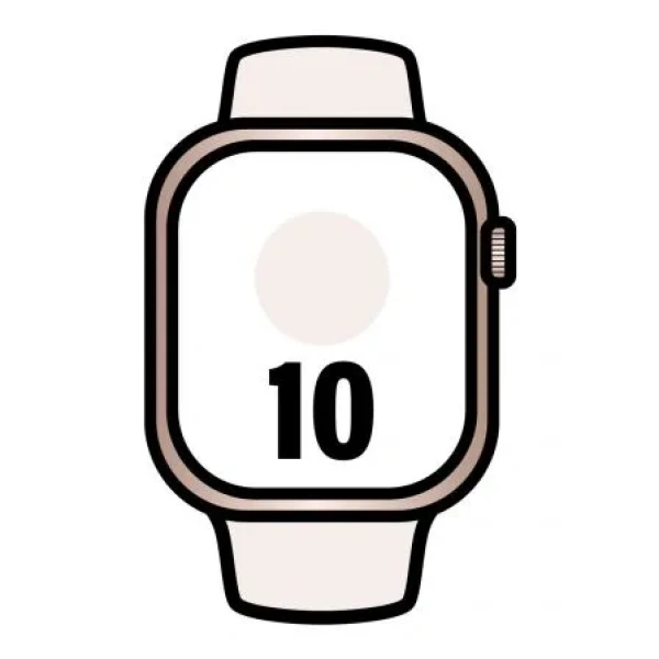 Apple Watch Series 10/ GPS/ 42mm/ Caja de Aluminio Oro Rosa / Correa Deportiva Rosa Rubor S/M