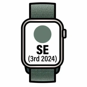 Apple Watch SE/ GPS/ 44mm/ Caja de Aluminio Blanco Estrella/ Correa Loop Deportiva Verde Lago
