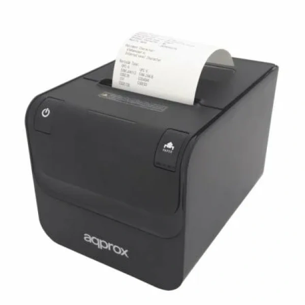 Impresora de Tickets Approx appPOS80AMUSE/ Térmica/ Ancho papel 80mm/ USB-RS232-Ethernet/ Negra - Imagen 2