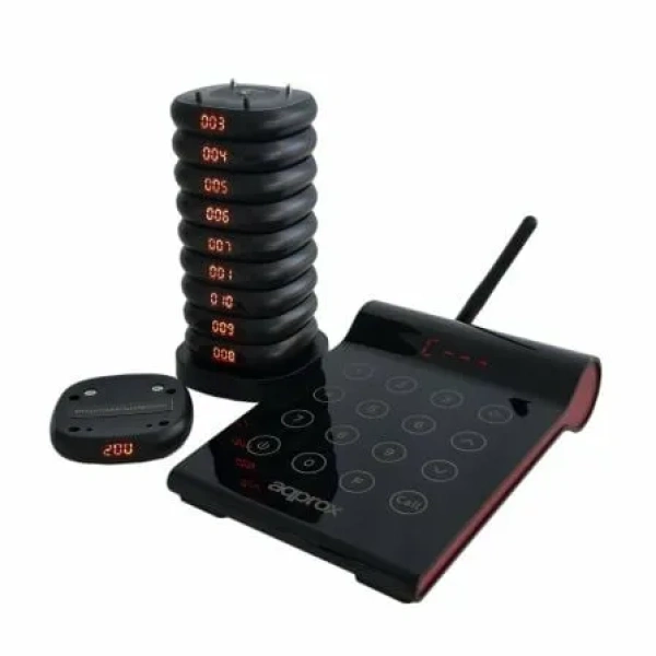 Kit Avisador de Clientes Approx appCUSTOMERCALLERKIT/ Incluye Transmisor / 10 discos / Base de Carga - Imagen 2
