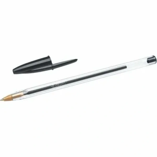 Caja de Bolígrafos de Tinta de Aceite Bic Cristal Original 8373639/ 50 unidades/ Negros - Imagen 2