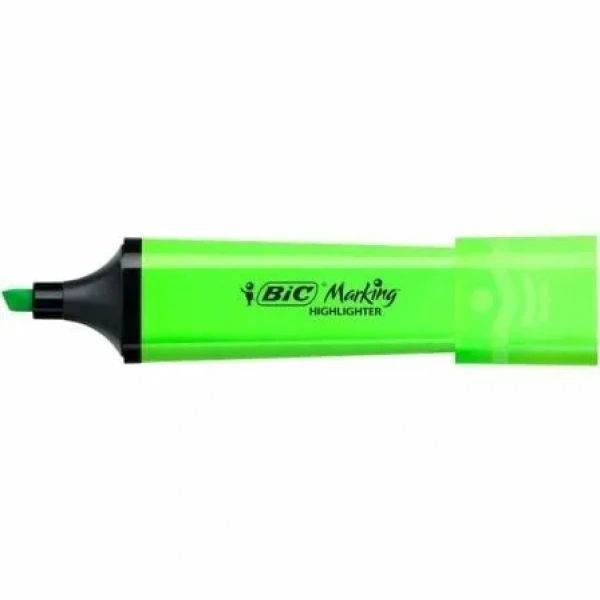 Caja de Marcadores Fluorescentes Bic Highlighter Flat Neón/ 12 unidades/ Verdes - Imagen 2