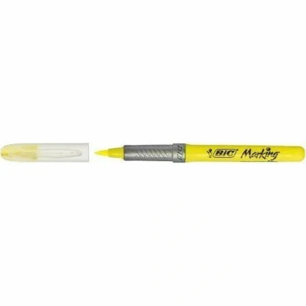 Caja de Marcadores Fluorescentes Bic Brite Liner Grip/ 12 unidades/ Amarillos - Imagen 2