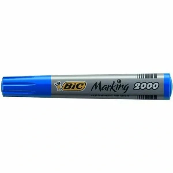 Caja de Rotuladores de Punta Fibra Acrílica Permanente Bic Marking 2000/ 4.9mm/ 12 unidades/ Azules - Imagen 2
