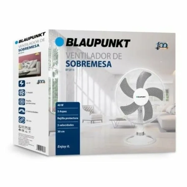 Ventilador de Sobremesa Blaupunkt BP2014/ 40W/ 5 Aspas 30cm/ 3 velocidades - Imagen 2