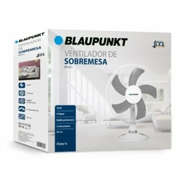 Ventilador de Sobremesa Blaupunkt BP2015/ 50W/ 5 Aspas 40cm/ 3 velocidades - Imagen 2
