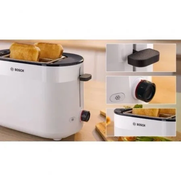 Tostador Bosch MyMoment TAT2M121/ 950W/ Blanco - Imagen 3