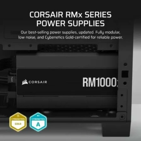 Fuente de Alimentación Corsair RM1000X/ 1000W/ Ventilador 12cm/ Cybenetics Gold - Imagen 2