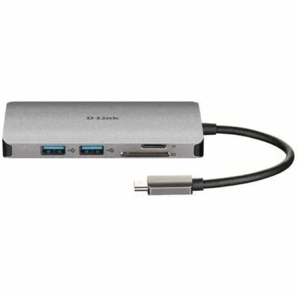 Docking USB Tipo-C D-Link DUB-M810/ 3xUSB/ 1xUSB Tipo-C/ 1xThunderbolt/ 1xHDMI/ 1xRJ45/ 1xLector tarjetas/ Gris - Imagen 2