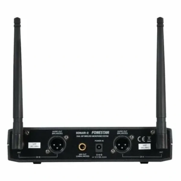 Micrófono Inalámbrico Doble Mano UHF Fonestar SONAIR-2M/ Incluye Receptor - Imagen 3
