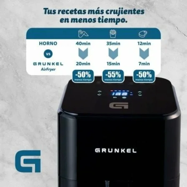 Freidora por Aire Airfryer / Sin Aceite Grunkel Black Easy Fryer/ 1200W/ Capacidad 4L - Imagen 3