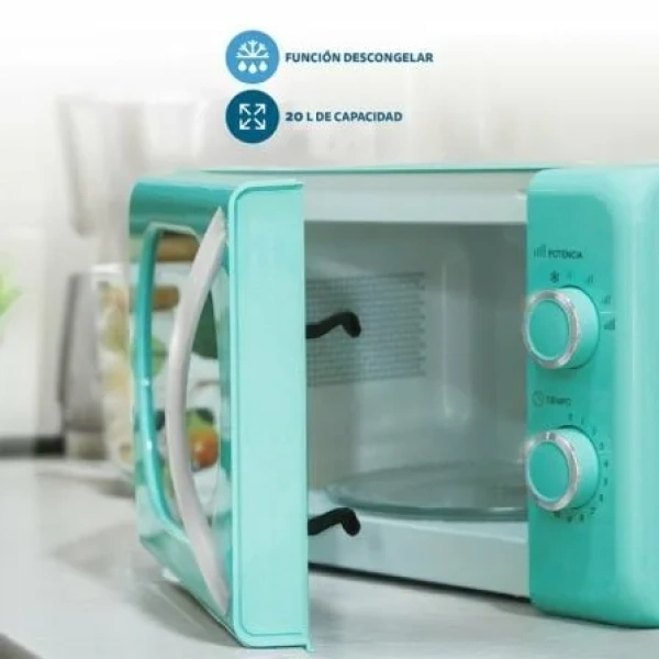 Microondas Grunkel Vintage MW-20AZUL/ 700W/ Capacidad 20L/ Verde - Imagen 3