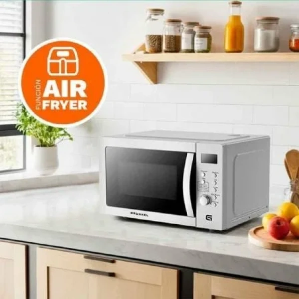 Microondas Grunkel MW-28AIRFRYER/ 900W/ Capacidad 28L/ Función Grill/ Función Airfryer/ Plateado - Imagen 3