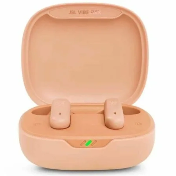 Auriculares Bluetooth JBL Vibe Flex con estuche de carga/ Autonomía 8h/ Beige