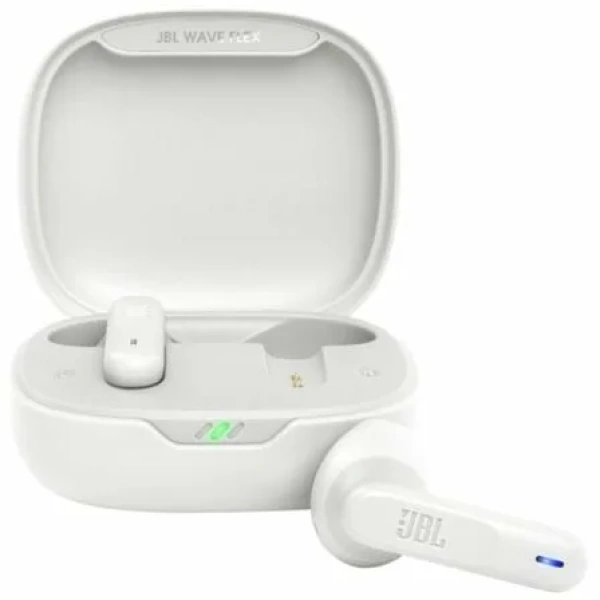 Auriculares Bluetooth JBL Wave Flex con estuche de carga/ Autonomía 8h/ Blancos