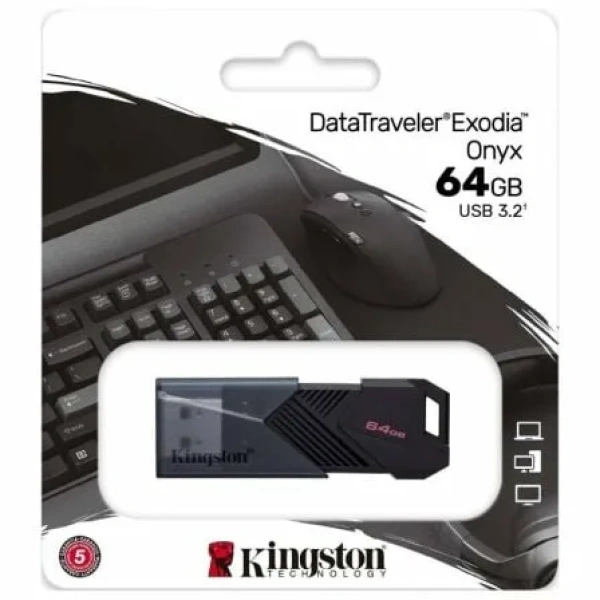 Pendrive 64GB Kingston DataTraveler Exodia Onyx USB 3.2 - Imagen 3
