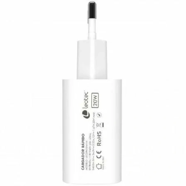 Cargador de Pared Leotec LECSPH20W1W/ 1xUSB Tipo-C/ 20W - Imagen 2