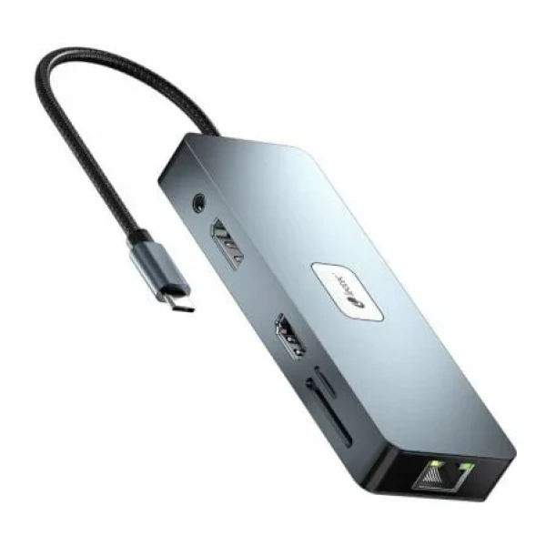 Docking USB Tipo-C Leotec LEDS03/ 3xUSB/ 1xUSB Tipo-C PD/ 1xHDMI 4K/ 1 xDisplayPort/ 1xVGA/ 1xAudio/ 1xRJ45/ 1xLector Tarjetas SD y MicroSD/ Gris - Imagen 3