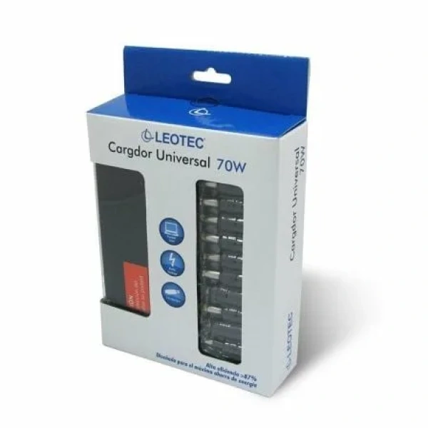 Cargador de Portátil Leotec/ 70W/ Automático/ 10 Conectores/ Voltaje 15-20V - Imagen 2