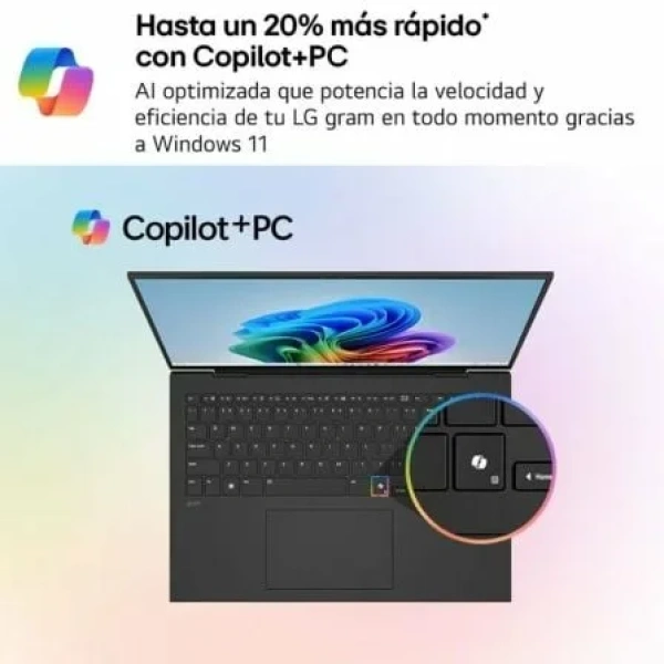 Portátil LG Gram 15Z80T-G.AU88B Ryzen AI 7-350/ 32GB/ 1TB SSD/ 15.6"/ Win11 - Imagen 2