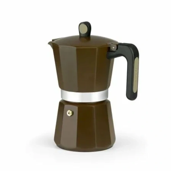Cafetera Italiana Induction Cream M671012/ 12 Tazas/ Marrón - Imagen 2