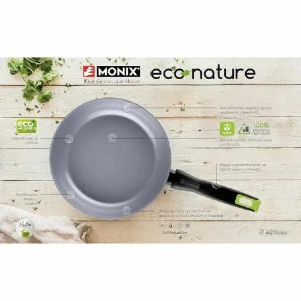 Sartén Monix Eco Nature M261218/ Ø18cm/ Aluminio forjado/ Apta para Inducción - Imagen 3