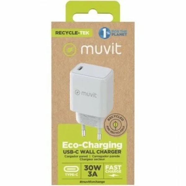 Cargador de Pared Muvit For Change MCACC0014/ 1xUSB Tipo-C/ 30W - Imagen 3