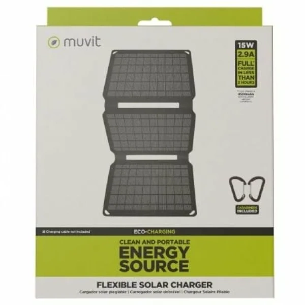Panel Solar Portátil Muvit MCSCH0002/ 1xUSB/ 15W - Imagen 3