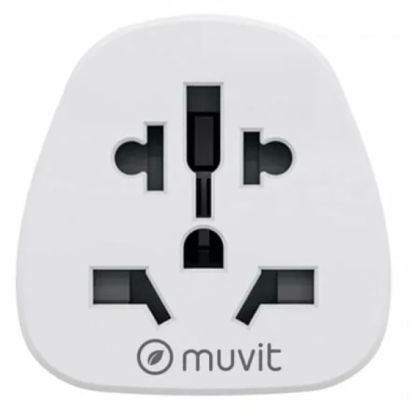 Enchufe Universal Muvit For Change MCADP0007/ 1 Toma de Corriente/ Blanco - Imagen 3