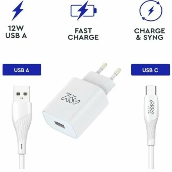 Cargador de Pared Myway MYWEPAK0002/ 1xUSB + Cable USB Tipo-C/ 15W - Imagen 2