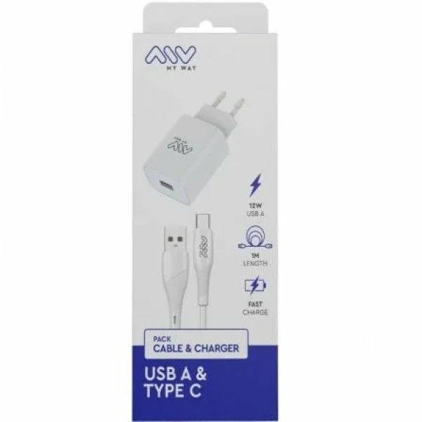Cargador de Pared Myway MYWEPAK0002/ 1xUSB + Cable USB Tipo-C/ 15W - Imagen 3
