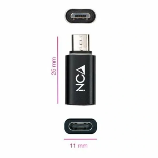 Adaptador Nanocable 10.02.0014/ MicroUSB Macho - USB Tipo-C Hembra - Imagen 2