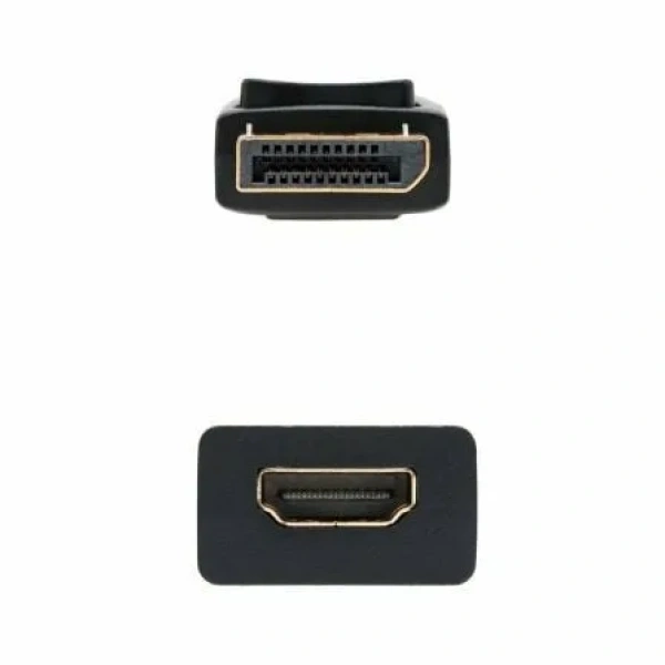 Conversor Nanocable 10.16.0502/ DisplayPort Macho - HDMI Hembra/ 15cm/ Negro - Imagen 2
