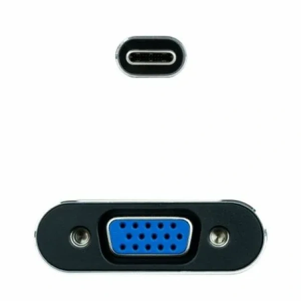 Conversor Nanocable 10.16.4101-G/ USB Tipo-C Macho - VGA Hembra/ 10cm/ Negro y Gris - Imagen 2
