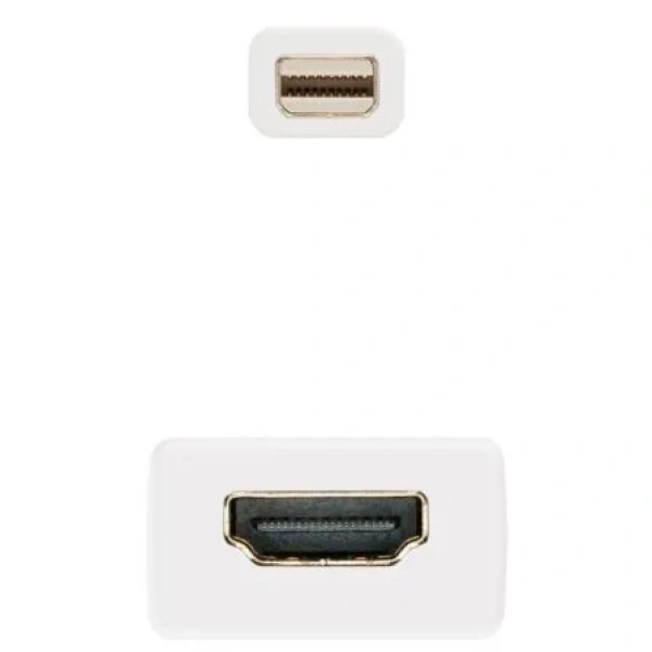 Conversor Nanocable 10.16.0102-W/ Mini DisplayPort Macho - HDMI Hembra/ 15cm/ Blanco - Imagen 3