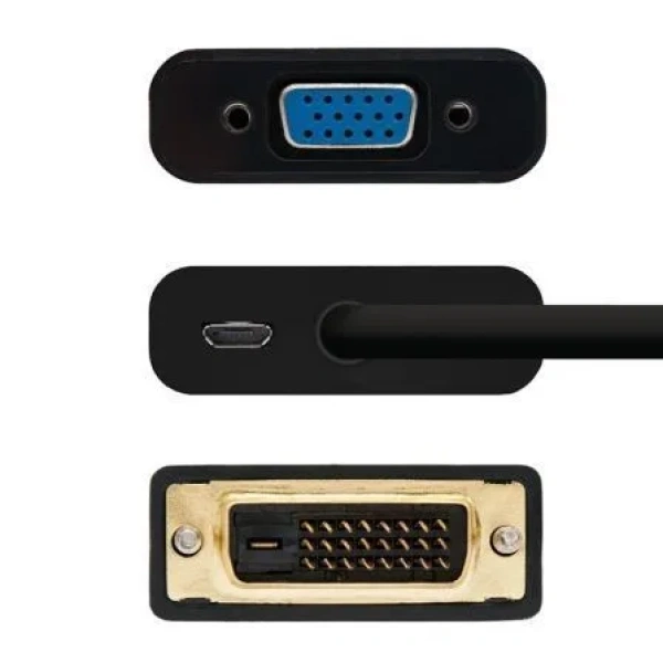 Cable Conversor Nanocable 10.16.2008-BK/ DVI Macho - VGA Hembra - Imagen 2