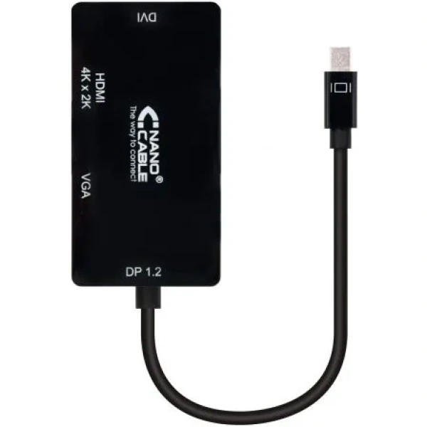 Cable Conversor Nanocable 10.16.3302-BK/ Mini Displayport Macho - VGA Hembra/ HDMI Hembra/ DVI Hembra - Imagen 2