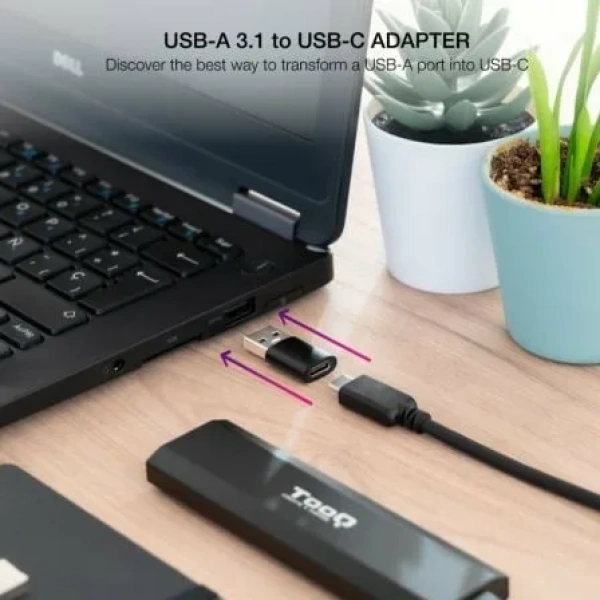 Adaptador USB 3.1 Nanocable 10.02.0012/ USB Macho - USB Tipo-C Hembra - Imagen 3