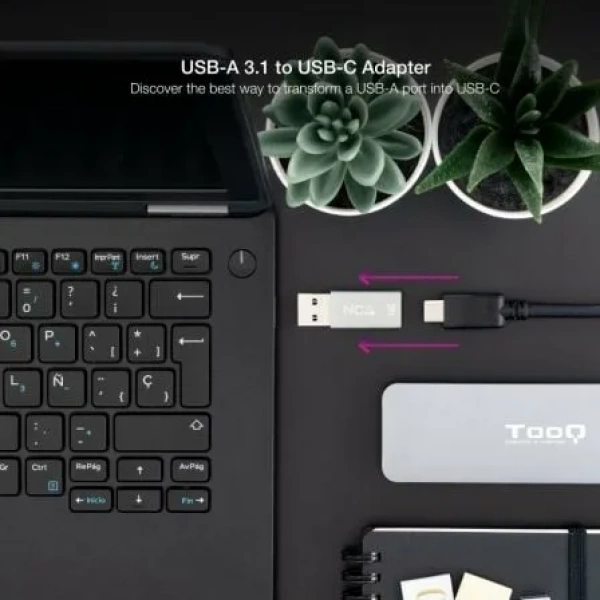 Adaptador USB 3.1 Nanocable 10.02.0013/ USB Macho - USB Tipo-C Hembra - Imagen 3