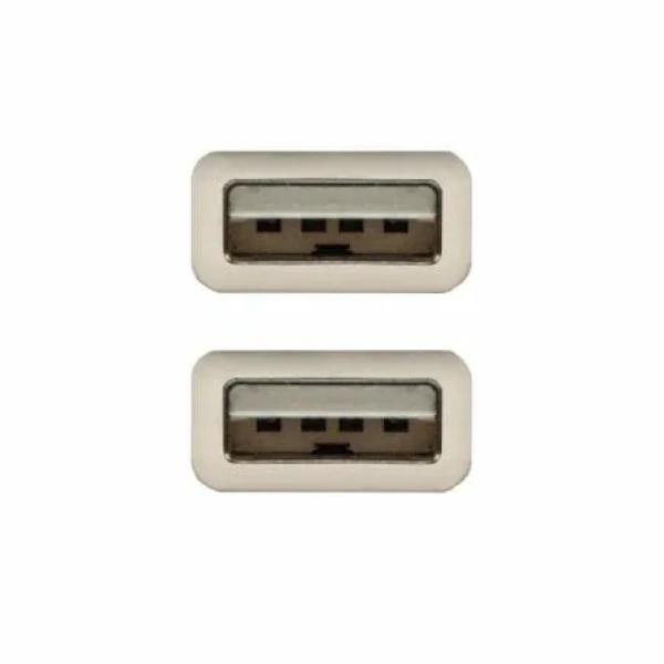 Cable USB 2.0 Nanocable 10.01.0302/ USB Macho - USB Macho/ 1m/ Beige - Imagen 3