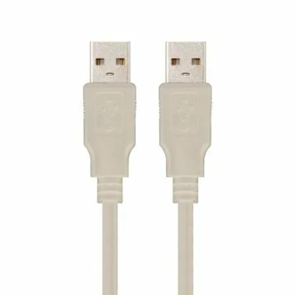Cable USB 2.0 Nanocable 10.01.0304/ USB Macho - USB Macho/ 3m/ Beige - Imagen 2