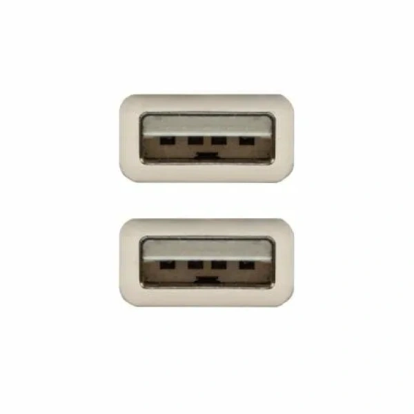 Cable USB 2.0 Nanocable 10.01.0304/ USB Macho - USB Macho/ 3m/ Beige - Imagen 3
