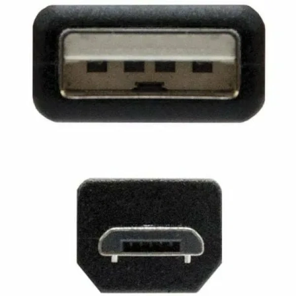 Cable USB 2.0 Nanocable 10.01.0501/ USB Macho - MicroUSB Macho/ 1.8m/ Negro - Imagen 3