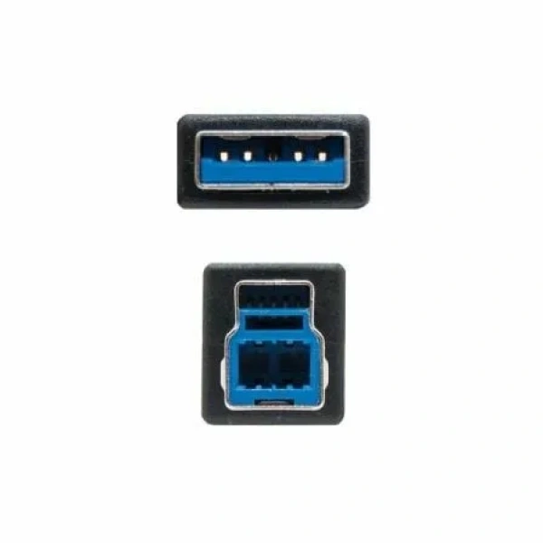Cable USB 3.0 Impresora Nanocable 10.01.0802-BK/ USB Tipo-B Macho - USB Macho/ 2m/ Negro - Imagen 3