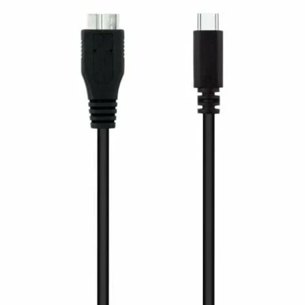 Cable USB 3.0 Tipo-C Nanocable 10.01.1201-BK/ USB Tipo-C Macho - MicroUSB Macho/ 1m/ Negro - Imagen 2